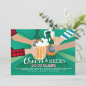 Gute Freunde und Biere Einladung (Stehend Vorderseite)