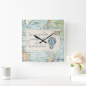 Gute Freunde und ein tolles Angebot für Abenteuer Quadratische Wanduhr (Zuhause)