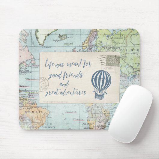 Gute Freunde und großes Abenteuer-Zitat Mousepad (Mit Mouse)