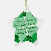 Gute Freunde und Kleeblätter Keramikornament (Rechts)