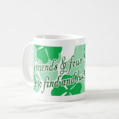 Gute Freunde und Vier-Leaf-Clovers Kaffeetasse (Vorderseite Links)