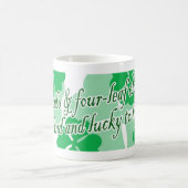 Gute Freunde und Vier-Leaf-Clovers Kaffeetasse (Mittel)
