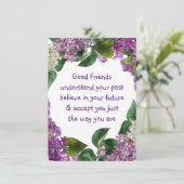 Gute Freunde verstehen inspirierende Angebotskarte Karte (Stehend Vorderseite)