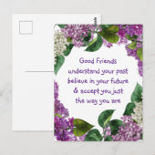 Gute Freunde verstehen inspirierendes Zitat Postkarte (Vorne/Hinten)