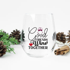 Gute Freunde Wein Gemeinsam Stemless Glass Weinglas Ohne Stiel