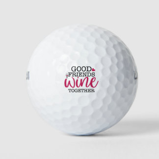 Gute Freunde Wein zusammen Golfball