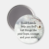 Gute Freundschaften Zitat Niedliche Vogelkunst Magnet (Vorderseite/Rückseite)