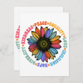 Güte Frieden Gleichheit Liebe Hoffnung Diversity M Begleitkarte (Vorne/Hinten)