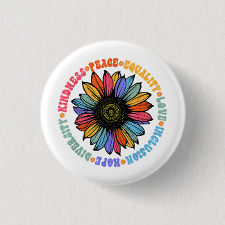Güte Frieden Gleichheit Liebe Hoffnung Diversity M Button