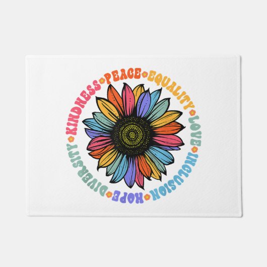 Güte Frieden Gleichheit Liebe Hoffnung Diversity M Fußmatte (Vorderseite)