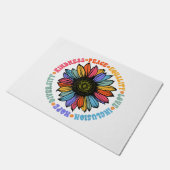 Güte Frieden Gleichheit Liebe Hoffnung Diversity M Fußmatte (Schrägansicht)