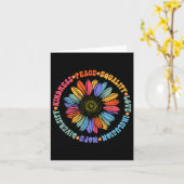 Güte Frieden Gleichheit Liebe Hoffnung Diversity M Karte (Gelbe Blume)