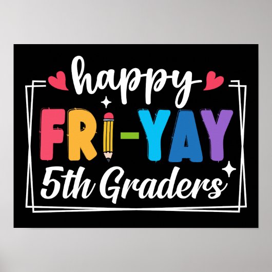 Gute Fünf-Jährige zurück zum Schullehrer Poster (Vorne)