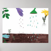 Gute Gartensaison | Gardener Illustration Poster (Vorne)