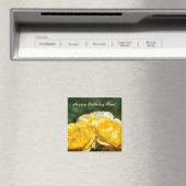 Gute Geburtstagsfeier! Magnet Gelber Rosengarten (In Situ (Geschirrspüler))