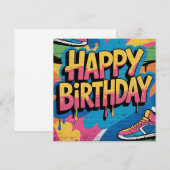 Gute Geburtstagsgrauen mit Sneakers Feiertagskarte (Vorne/Hinten)