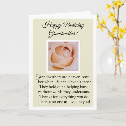 Gute Geburtstagsgroßmutter Karte (Gelbe Blume)