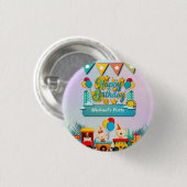 Gute Geburtstagskurse mit Niedlichen Tieren Button (Vorne & Hinten)