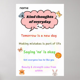 Gute Gedanken jeden Tag Poster