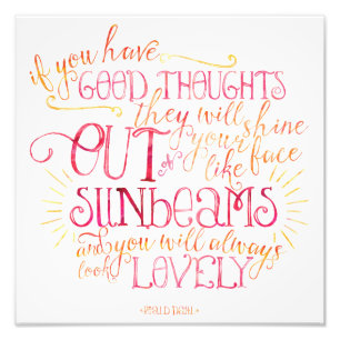 Gute Gedanken Liegen Fotodruck