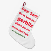 gute Gerbils Großer Weihnachtsstrumpf (Vorderansicht (hängend))
