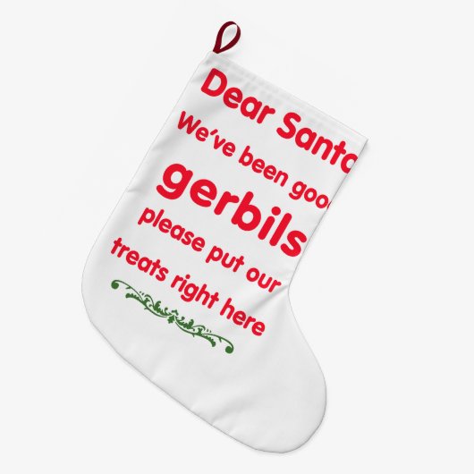 gute Gerbils Großer Weihnachtsstrumpf (Vorderansicht (hängend))