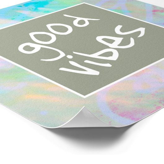 gute Gesänge Poster Zitat farbige abstrakte Kunst (Ecke)