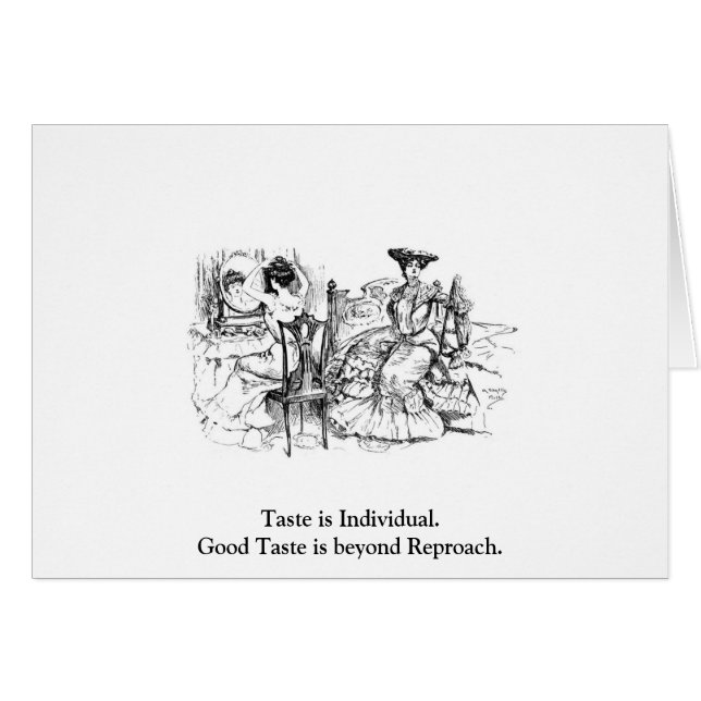 Gute Geschmack-Postkarte (Vorderseite (Horizontal))