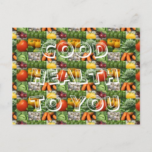 Gute Gesundheit für Sie Postkarte (Vorderseite)