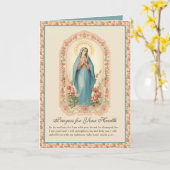 Gute Gesundheit religiöses Gebet Peach Floral Karte (Gelbe Blume)