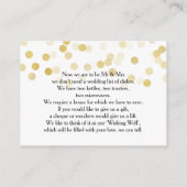 Gute Gold Foil Glitzer Lights Begleitkarte (Rückseite)