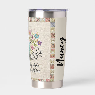 Güte Gottes gestepptes Design personalisiert Thermobecher