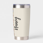 Güte Gottes gestepptes Design personalisiert Thermobecher (Rückseite)