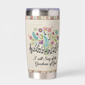 Güte Gottes gestepptes Design personalisiert Thermobecher (Vorderseite)