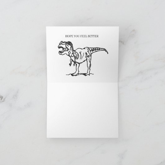 GUTE GREETING CARD: DINOSAUR KARTE (Innenseite)