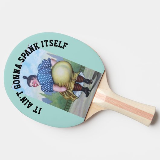 GUTE GROSSE HINTERN FRAU ES WIRD SICH NICHT SPANKE TISCHTENNIS SCHLÄGER (Seitenansicht)