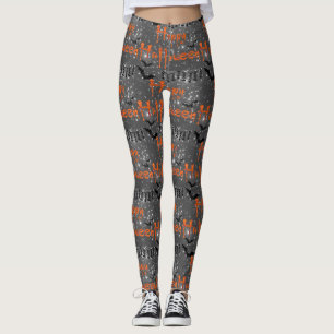 Gute Halloween-Fledermäuse in der Nacht Leggings