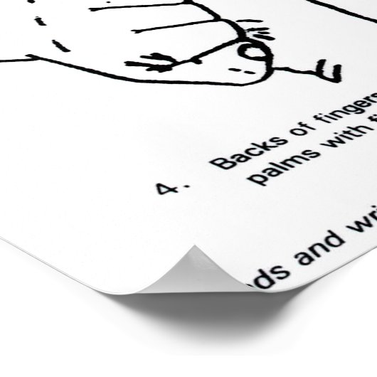 Gute Handwaschtechnik. Poster (Ecke)