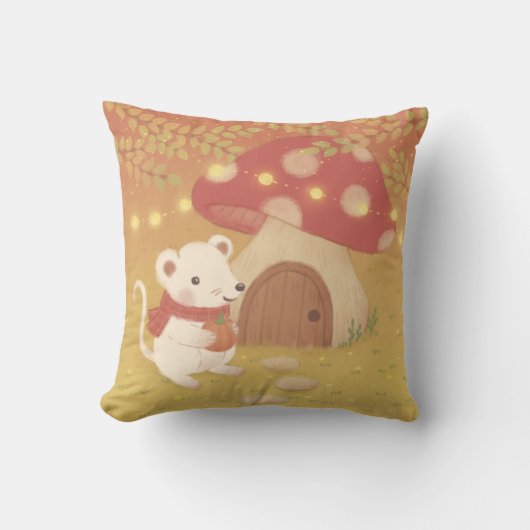 Gute Herbsttage mit Maus Kissen (Vorderseite)
