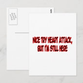 Gute Herzattacke... Postkarte (Vorne/Hinten)