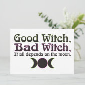 "Gute Hexe, Bad Witch..."Einladungen Einladung (Stehend Vorderseite)