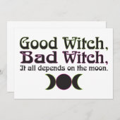 "Gute Hexe, Bad Witch..."Einladungen Einladung (Vorne/Hinten)