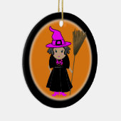 Gute Hexe - Gewohnte Halloween-Baum-Ornamente Keramikornament (Rechts)