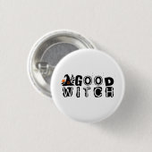 Gute Hexe Halloween Button (Vorne & Hinten)