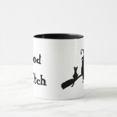 Gute Hexe, Hexe auf einem Zimmer Tasse (Zentrum)