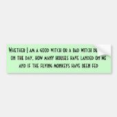 Gute Hexe oder Schlecht-Hexe Autoaufkleber (Vorne)