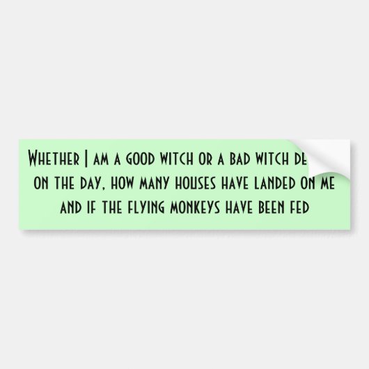 Gute Hexe oder Schlecht-Hexe Autoaufkleber (Vorne)
