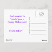 Gute Hexe oder schlechte Hexe? Kids Halloween Postkarte (Rückseite)