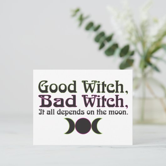 "Gute Hexe, schlechte Hexe..." Postkarten (Stehend Vorderseite)