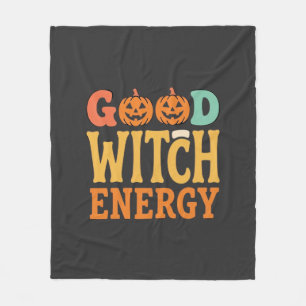 Gute Hexen Energie Halloween Kürbis Design_1 Fleecedecke